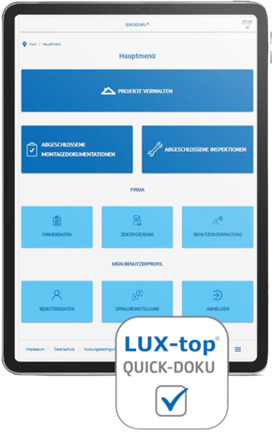 QUICK-DOKU APP - documentation légale sur le montage de la protection antichute