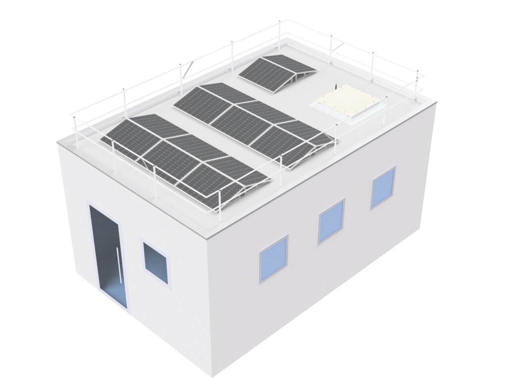Seitenschutz/ Geländer für Photovoltaik