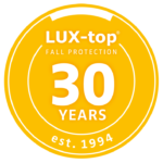 Emblem 30 years of LUX-top safety barriers
